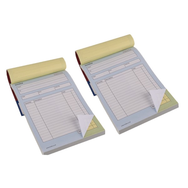 HOLBÉ 2 Pack 50 duplicates of Receipt Book/Invoice Book Without