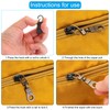 PATIKIL Zipper Pull Replacement, 4 Pcs Detachable Metal Zipper Tab