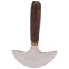 Leather Round Head Knife Walnut Wooden Handle Large Double Sided