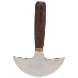 Leather Round Head Knife Walnut Wooden Handle Large Double Sided Edge Hand Made DIY Leather Leather Cutting Knife