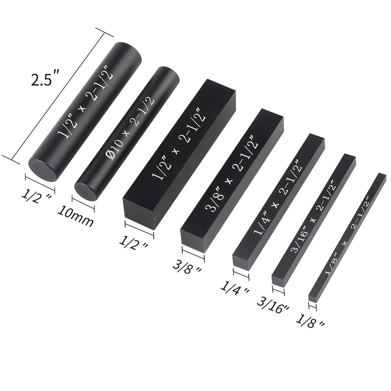 EANOSIC Setup Blocks Height Gauge Set, 7pcs Precision Aluminum Setup