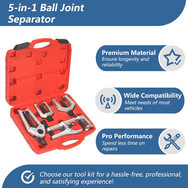 Bicos Splitter Removal Kit, Pitman Arm Puller, 5-in-1 Ball Joint