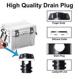 Cooler Drain Plugs Replacement for YETI Cooler, Drain Plug Cooler Plug Also Compatible with RTIC Coolers Leak-Proof Accessories 1pcs