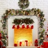 Fashionwu Gold Pre-lit Christmas Garland with Lights, 6 FT Lighted