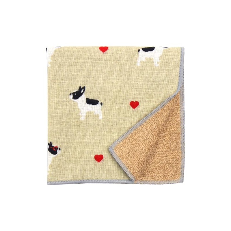 Hamamonyo Washed Towel Handkerchief, French Bull Heart