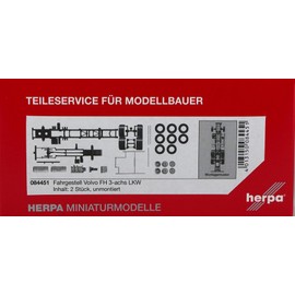 Herpa 084451 Car Vehicle Truck Chassis Volvo FH – 3 Black/Silver