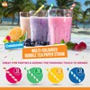 50pk Colourful Bubble Tea Straws 21cm | Large & Thick