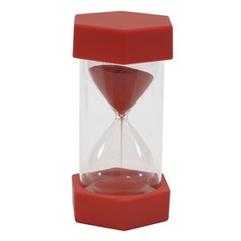 TimeTex Sand Timer 12cm Tall 6.5cm Diameter 5 Minutes Extra Large Red