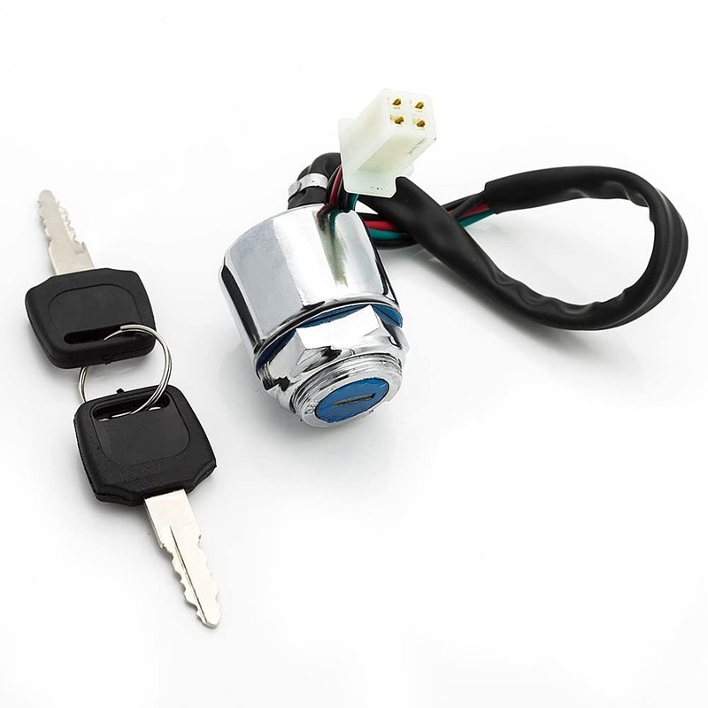 NBVLKH 4 Wire Pin Key Ignition Switch for Go Karts,