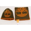 Timberland Brown Knit Scarf & Reversible Beanie Men's One Size