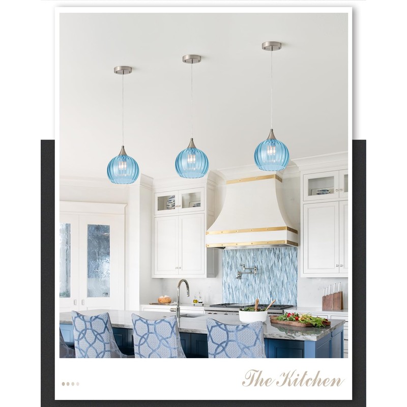 Brushed Nickel Pendant Lights Kitchen Island, Globe Pendant Light Fixtures