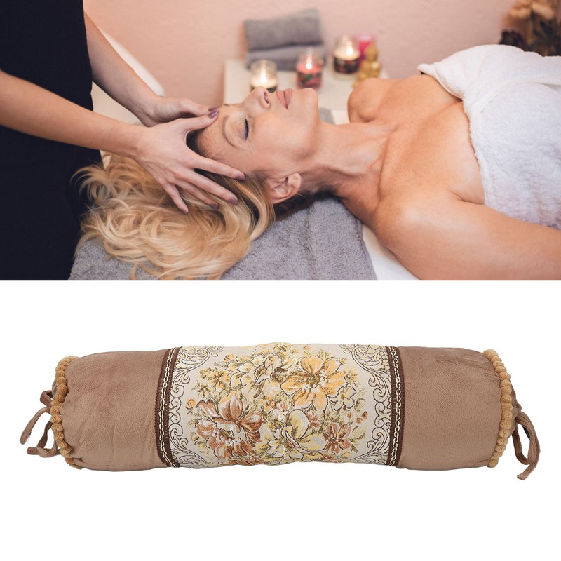 Foot Massage Cylinder Pillow Detachable Soft Foot Embroidery Cylinder Pillow