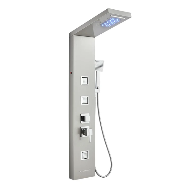 MENATT Shower Panel Tower System with LED Lights, 5 In