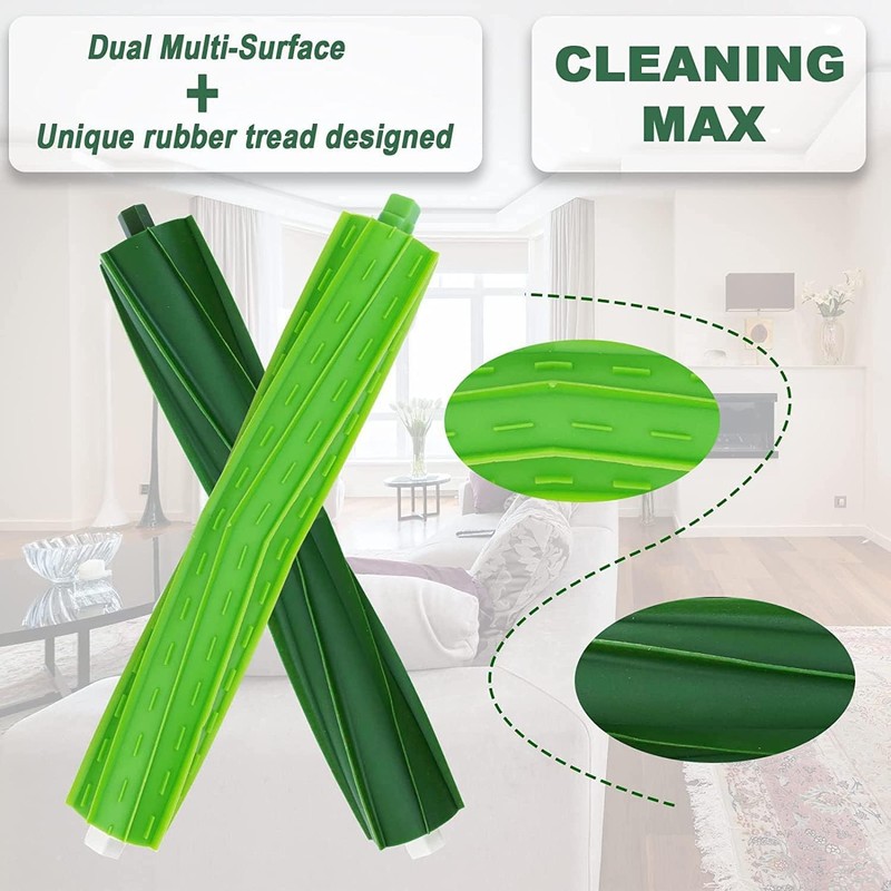 2 Set Replacement Roller Brushes Compatible for iRobot Roomba E