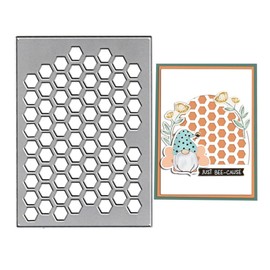 Honeycomb Net Background Frame Cutting Dies,Honeycomb Honey Bee Die Cuts Metal Embossing Stencils Template Mould for Card Scrapbooking and DIY Craft Album Paper Card Decor