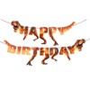 Dinosaur Banner (Brown) - Pre-Assembled Happy and Birthday T. Rex