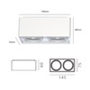 FOOC LED Surface Mounted Light Flat with Large Light Surface