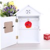 jojofuny 1Pc Wooden House Key Holder Wall Mounted Key Box