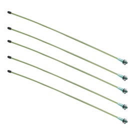 Heyiarbeit Plastic RC Antenna Tube with Aluminum Alloy Mount and Cap for RC Boat RC Remote Control Model Receiver Green 5pcs