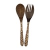 VIE Salad Servers, Coconut Wood with Cinnamon Inlay, 30x7cm