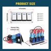 GGTA 4 Gang Marine Boat Rocker Switch Panel Waterproof,12-24V Pre-Wired