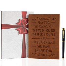 Thank You Gifts Leather Writing Journal Notebook with Pen Set May You be Proud of the work You Do Inspirational Gifts Appreciation Gifts for Women Men Employee Boss Volunteer Nurse Teacher Coworkers