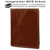Wildery® #WI108C Men's Leather Wallet with RFID Protection in Portrait