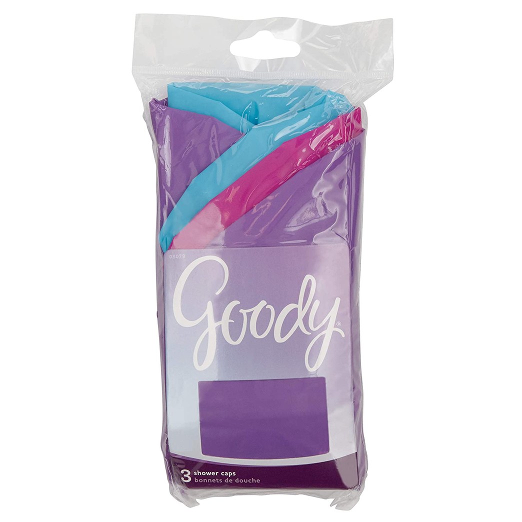 Goody Styling Essentials Shower Cap, 3 count, Colors May Vary