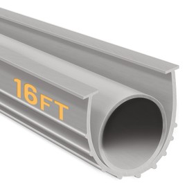 DGSL Garage Door Seals Bottom Rubber，Weather Stripping Sealing Strip Replacement,Universal Weatherproof Threshold Buffering (Grey, 16 Ft)