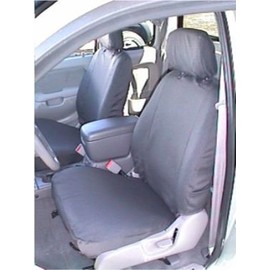 Durafit Seat Covers, Made to fit 2001-2004 Tacoma Pair of Flat Bucket Exact Seat Covers in Dark Gray Automotive Twill.