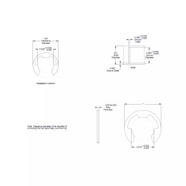 LEAF Howell Corp. 3/4" (.750) E Clips C Circlip Retaining Snap Ring SAE Black Phosphate Inch NEW