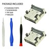 CTHTBZ 2PCS Silver Replacement Internal SYNC Power Charge Jack Socket