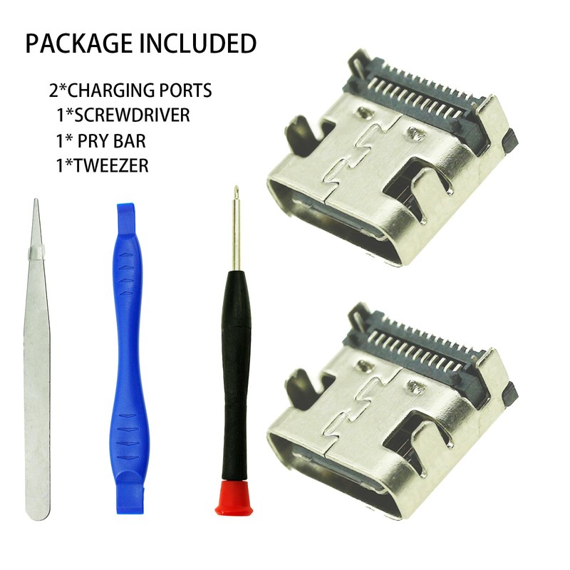 CTHTBZ 2PCS Silver Replacement Internal SYNC Power Charge Jack Socket