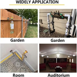 TOOSOAR Pack of 4 adjustable pipe brackets, wall mount, ceiling mount, pipe bracket, for ceiling mounting, pipes diameter of 38-40 mm