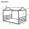 Harper & Bright Designs Metal House Shape Platform Bed Frame