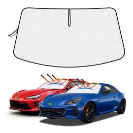 【Handle Sunshade Cover Included】Mozan Toyota 86 Subaru BRZ Sun Shade for Windshield, ZN6 ZC6, March 2012 to Current Model, UV Protection, Sunshade, Light Blocking, Heat Insulation, Foldable, Handle
