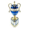 BestPysanky 1895 Blue Serpent Clock Royal Imperial Easter Egg 7