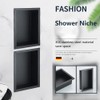SANGOGO Black 304 Stainless Steel Built-in Shower Niche (20 x