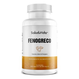 Fenogreco 1500mg (Por 3 Cpsulas) - 100 Natural sin excipientes - 200 Cpsulas - SV - Sin Gluten, Sin OMG.                                              