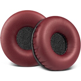 SOULWIT 50mm Ear Pads Cushions Replacement for Plantronics Blackwire C210/C220/C610/C620/C3120/C3200/C3210/C3220/C3225, Earpads for Poly EncorePro 310(EP310)/EncorePro 320(EP320) - Burgundy