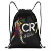 Generisch Football Motif Gym Bag, Drawstring Bag, Multi-Colour on Black,