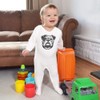 Azeeda 0-3 Month 'Bulldog' Baby Romper Jumpsuit/Sleep Suit (SS00089628) White