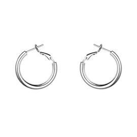 Buyongwant Hoop Earrings for Women Irregular Y2k Round Simple Silver Jewelry