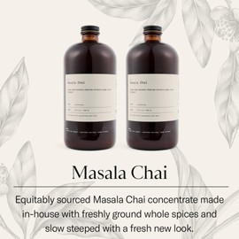 Dona Original Masala Chai Concentrate, Small-Batch, Single-Origin Spices, Hot or Iced Chai, 32 Fl Ounce Bottles (Pack of 2) (Large, 64, Fl Oz)
