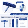 LOMIDA Professional Window Squeegee Kit - 62" Lightweight Aluminum Pole,