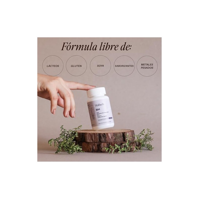Holiherb Cápsulas Suplemento Mujeres Zinc Selenio Nac Ala Glicinato Magnesio