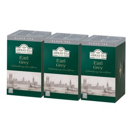 Ahmad Tea Earl Grey Tea Bags, Individually Packed, 20 Bags x 3 Packs