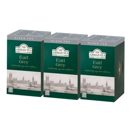Ahmad Tea Earl Grey Tea Bags, Individually Packed, 20 Bags x 3 Packs
