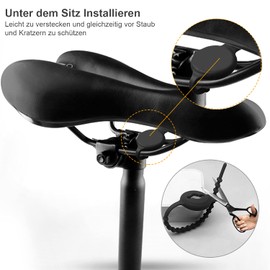 oGoDeal Fahrradhalterung Diebstahlschutz für Airtag Fahrrad mit Schutzfolie, Silikon Fahrradbefestigung mit Airtag Anhänger Hülle, GPS-Ortung passend für Bike Fahrradsitz Motorrad Kinderwagen