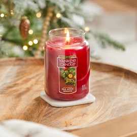 Yankee Candle Apple Wreath Scented Classic 22oz Large Jar Single Wick Candle Over 110 Hours of Burn Time | Holiday Gifts for All